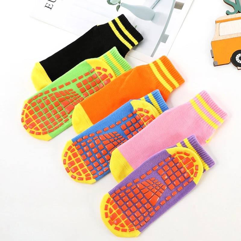 Cotton Breathable Silicone Non-slip Socks Children Early Education Floor Socks Parent-child Socks Adult Kids Trampoline Socks