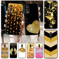 yellow gold glitter for oneplus 9 9r nord ce 2 n10 n100 8t 7t 6t 5t 8 7 6 pro plus 5g silicone phone case cover