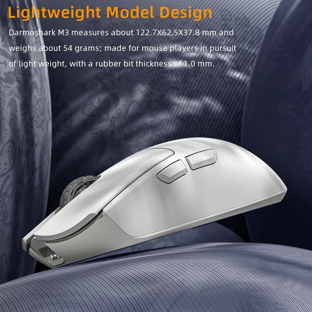 Darmoshark M3s 2 кГц Беспроводная Bluetooth-мышь PAW3395 26 к точек на дюйм TTC Micro Macro Defines Игровая