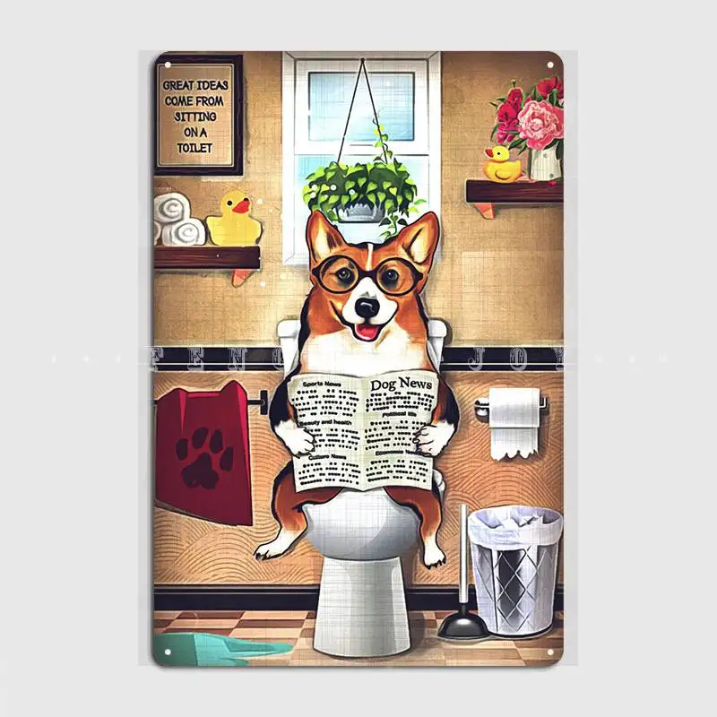 

Плакат Corgi, металлический плакат, настенная пещера, клубный бар, персонализированные плакаты с табличкой