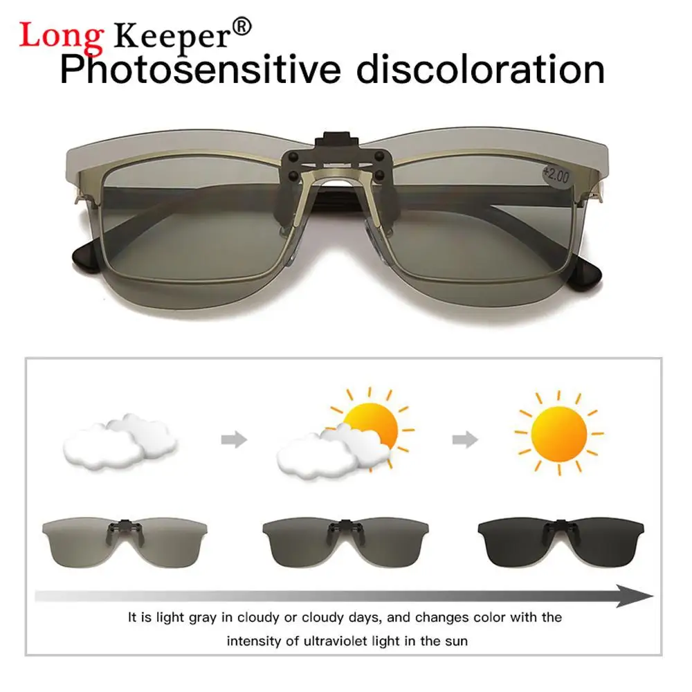 

Flip Up Women Sunglasses Polarized Clip On Sunglasses Men Rimless Driving Photochromic Night Vision Mirror Lenses 2022 New