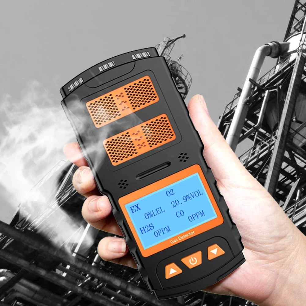 4 в 1 профессиональный детектор газа EX O2 H2S CO датчик угарного многофункциональный