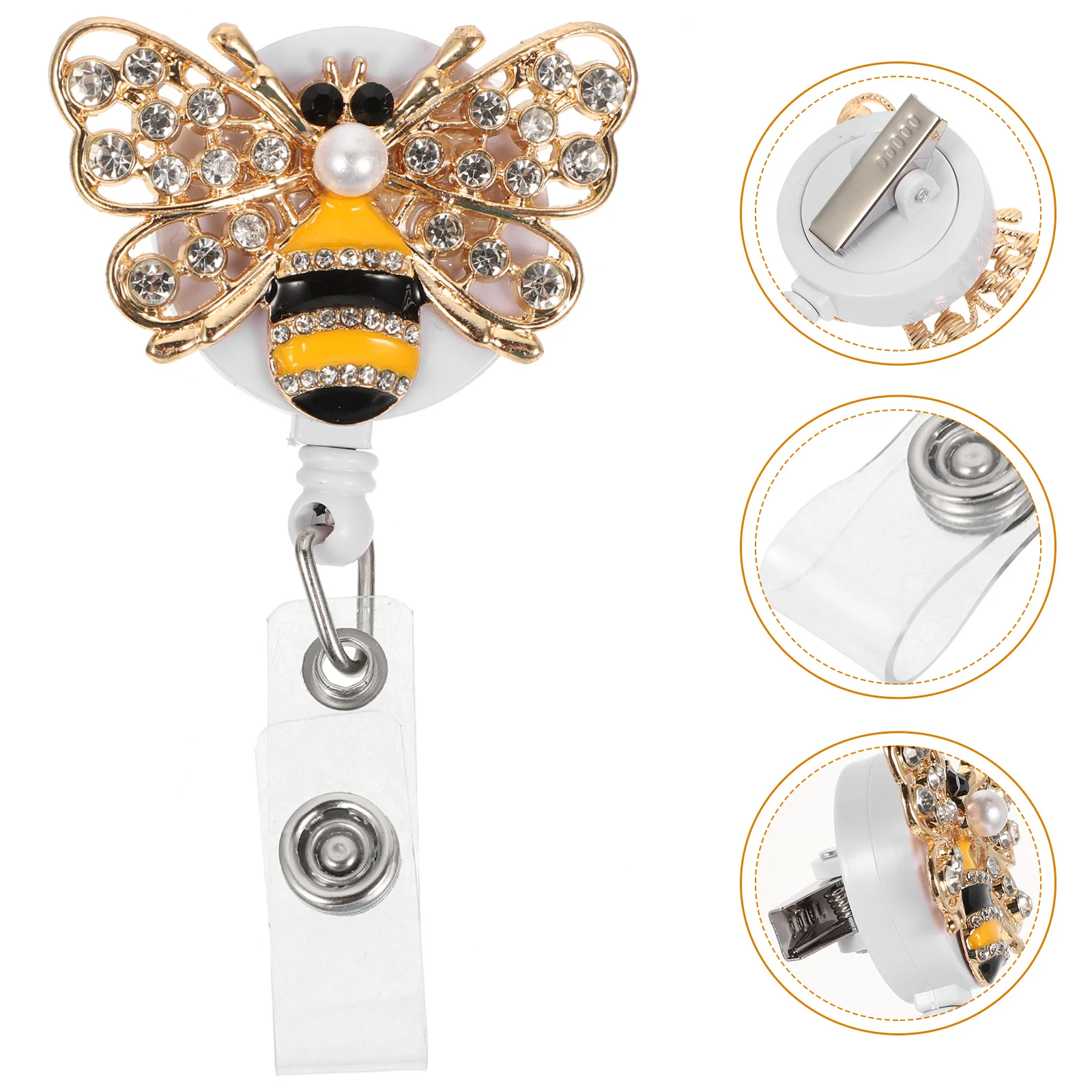 

Nursing Supplies ID Buckle Badge Buckles Clips Gift Portable Holder Retractable Pocket Convenient Office