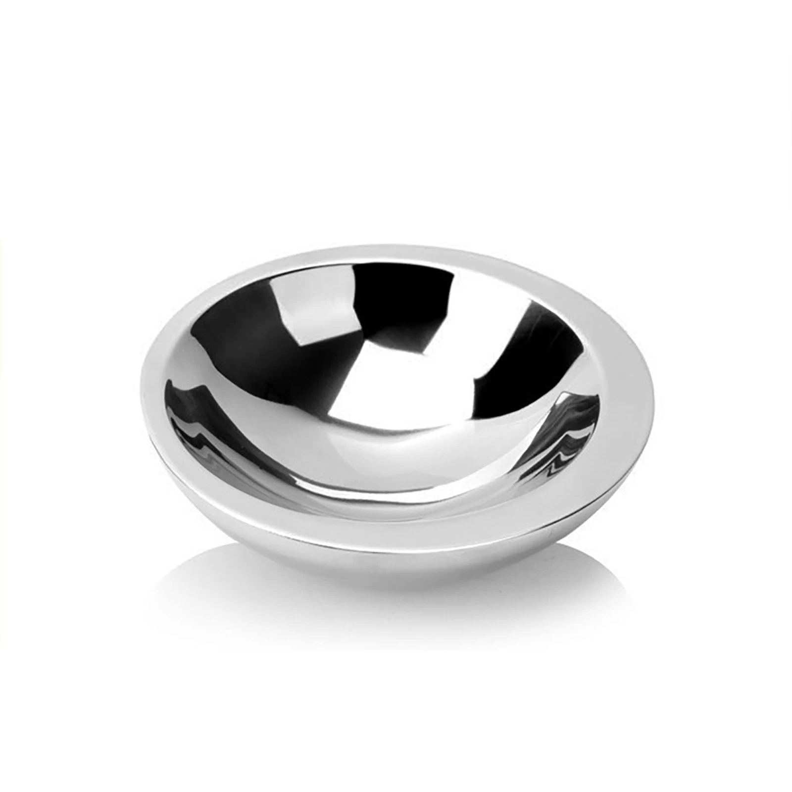 

Stainless Steel Snack Dish Nuts Candy Tray Fruit Salad Plate for Home Kitchen Bar