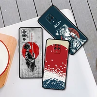 fundas for xiaomi redmi note 9s 11 10 9 8 pro 7 k40 movil cell phone case 9c 10a 11t 5g cushion cover japanese style art japan