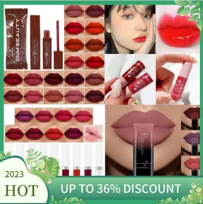 

43 Colors Pudaier Waterproof Lip Gloss Matte Liquid Lipstick Matte Lip Stick Cosmetics Makeup Nude Purple Black Rose Cosmetics