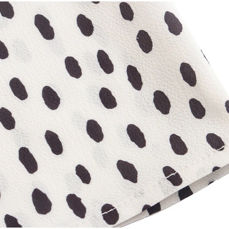 Пикантный комплект из двух предметов в горошек женский летний элегантный костюм