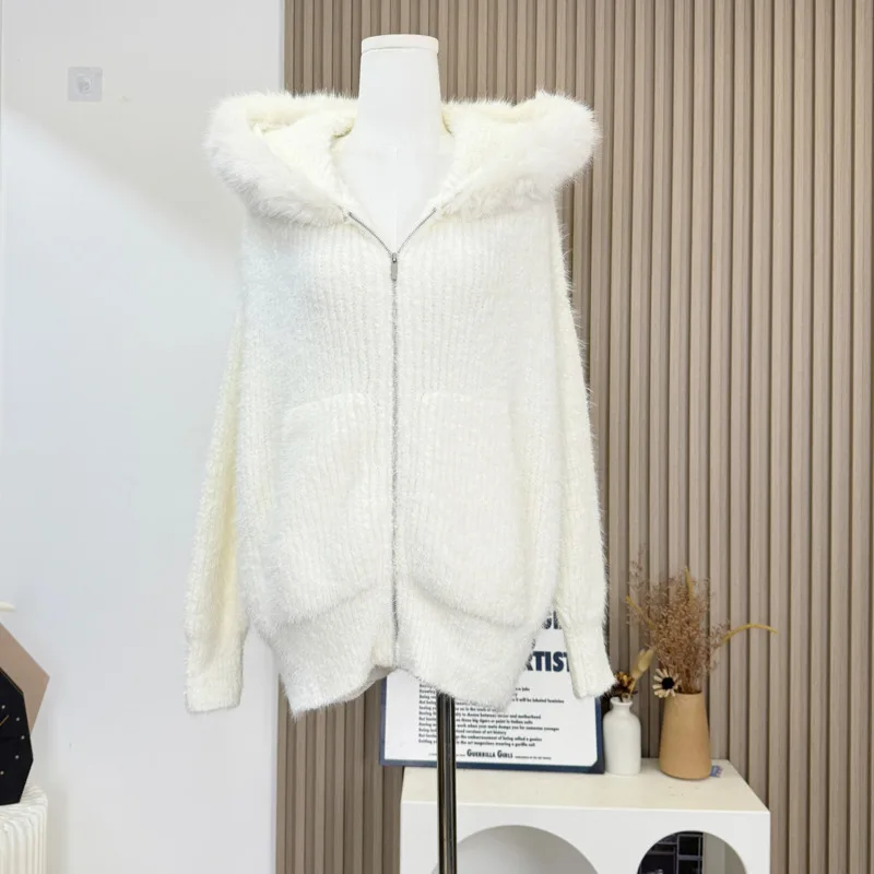 [ZOCI] Вязаный свитер ярких цветов/белого цвета мягкий универсальный повседневный