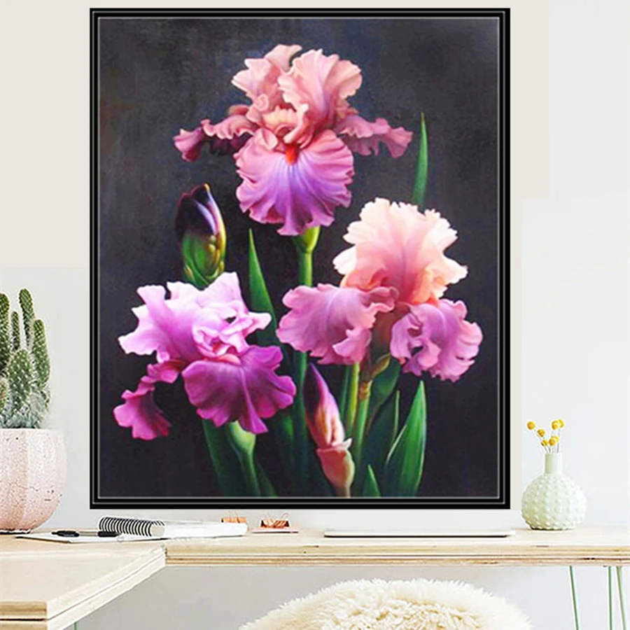 

DIY 5D Diamond Flowers Painting Lovely Kit Full Drill Square Round Embroidery Mosaic Art Picture Of Rhinestones Home Decor Gifts