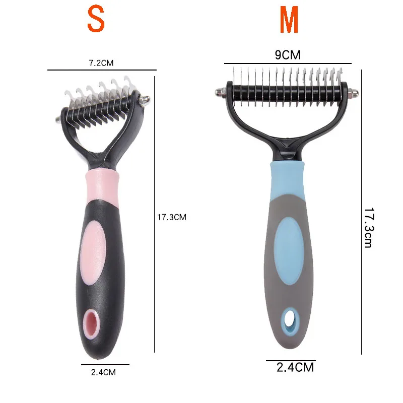 Профессиональная расческа для вычесывания домашних животных двухсторонняя