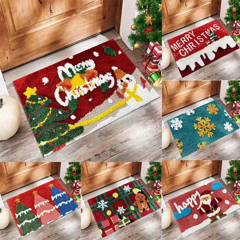 

Christmas Carpet Living Room Decoration Fluffy Rug Thick Bedroom Carpets Anti Slip Floor Soft Solid Carpets Home Textile
