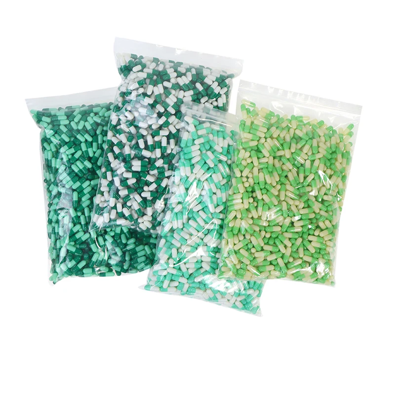 

1000Pcs/Bag Empty Hard Capsules Hollow Gelatin Capsules Empty Pill Capsule Personal Health Care Pill Case Splitters Hot