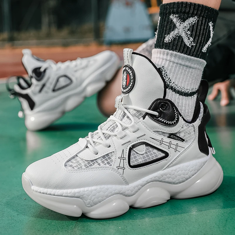 

Basketball Shoes Men Hight Top Sneakers Men Basket Trainers Breathable Training Sports Shoes Male Chunky Shoes Chaussure Homme