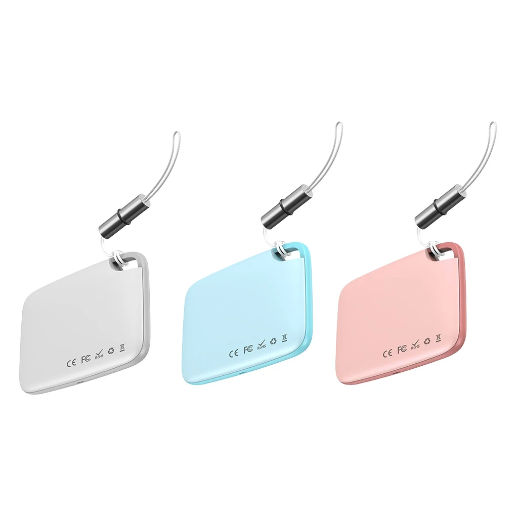 

Противоутерянный трекер с напоминанием о тревоге Bluetooth-совместимый звуковой сигнал Противоугонный детский локатор для ключей легкий розов...