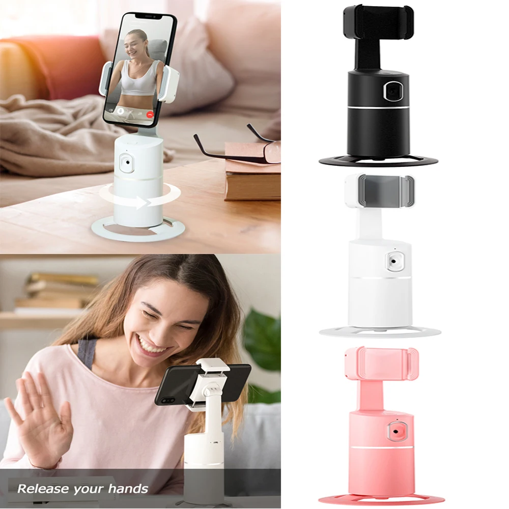

Auto Face Tracking Gimbal Stabilizer Phone Tripod Accessories 360 Rotation Live Smart AI Follow-Up Photo Vlog Video Recorder