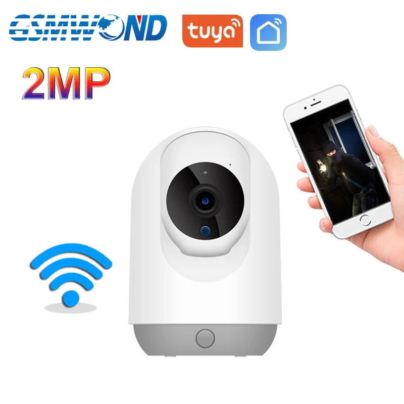 Tuya WiFi Indoor Camera Security Protection IP Camera Home Intelligent Baby Monitor Night Vision Function Two Way Voice Intercom