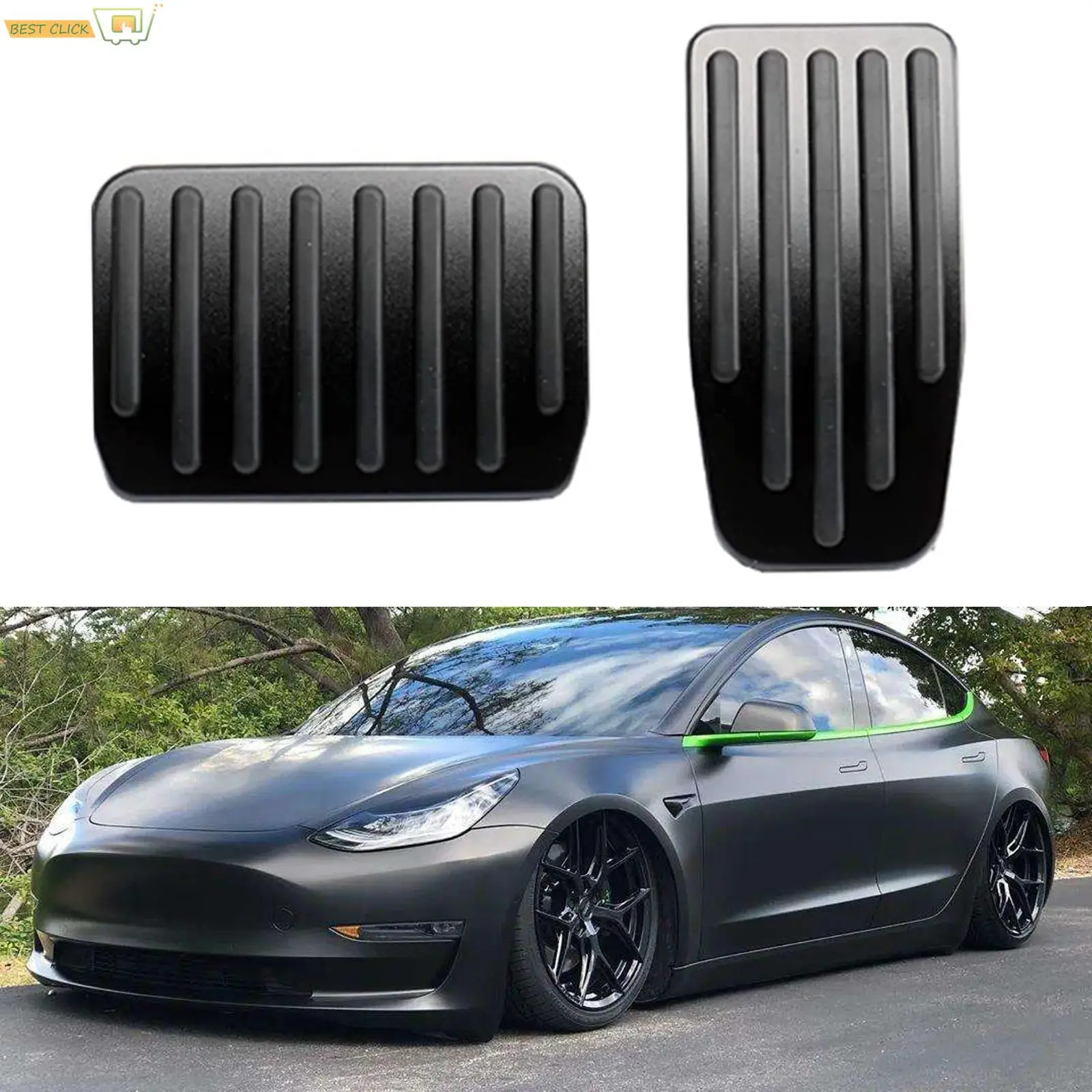 

Ножная педаль из алюминиевого сплава для Tesla Model 3, подставка для педали газа акселератора, топливного тормоза, коврики, аксессуары для стайл...