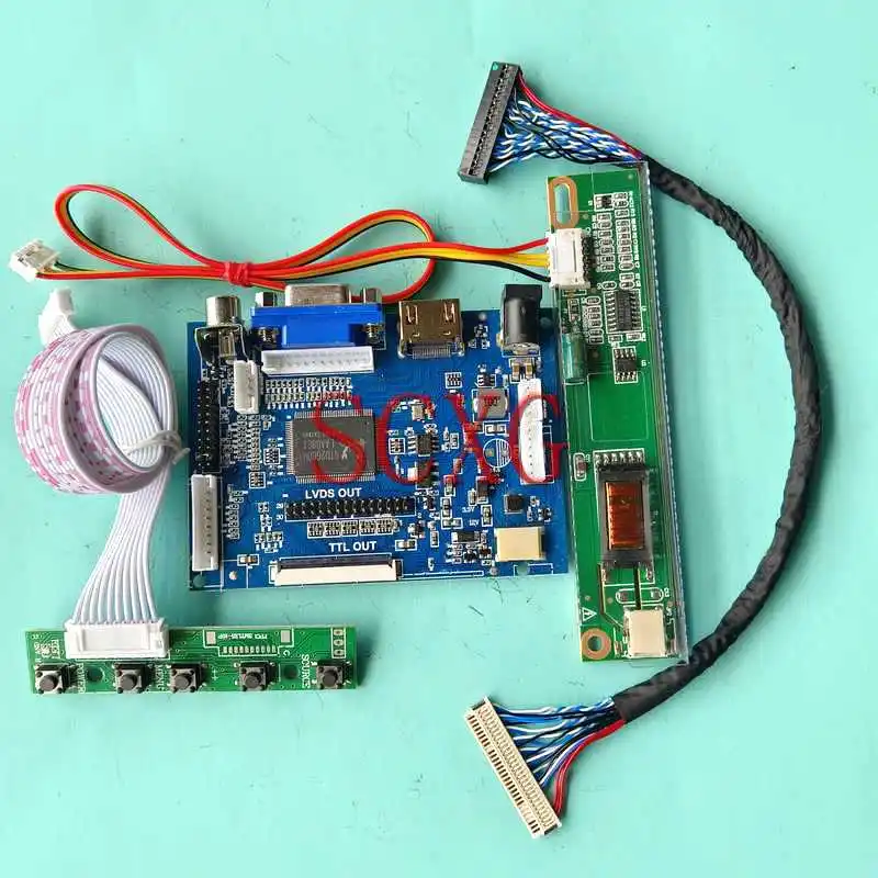 

For LP154WP1 LTN154X7 Laptop Display Screen Controller Board LVDS 30 Pin AV VGA HDMI-Compatible 1440*900 15.4" DIY Kit 1CCFL