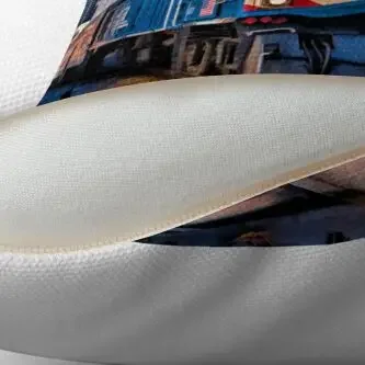 Декоративная подушка с изображением поезда Чикаго метро 2024