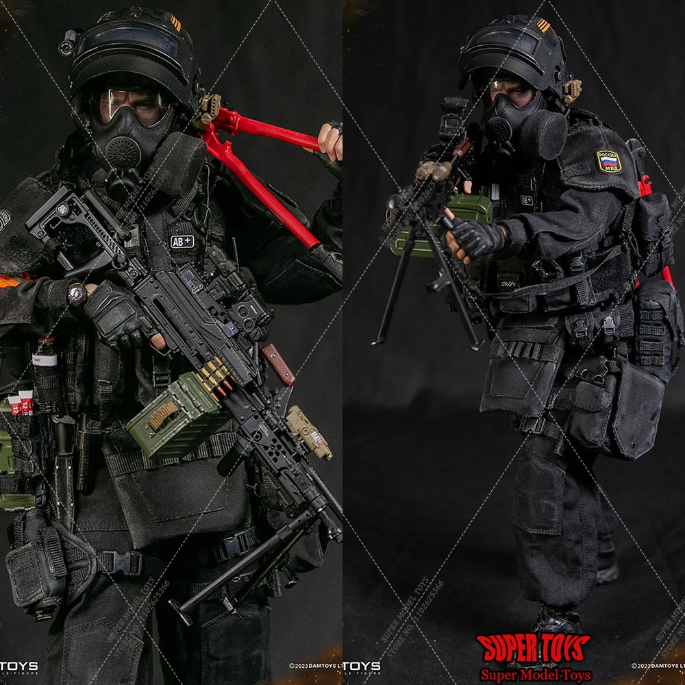 В наличии DAMTOYS 78095 1/6 Мужской солдат Российский спецназ МВД SOBR PKM Gunner 12 дюймов