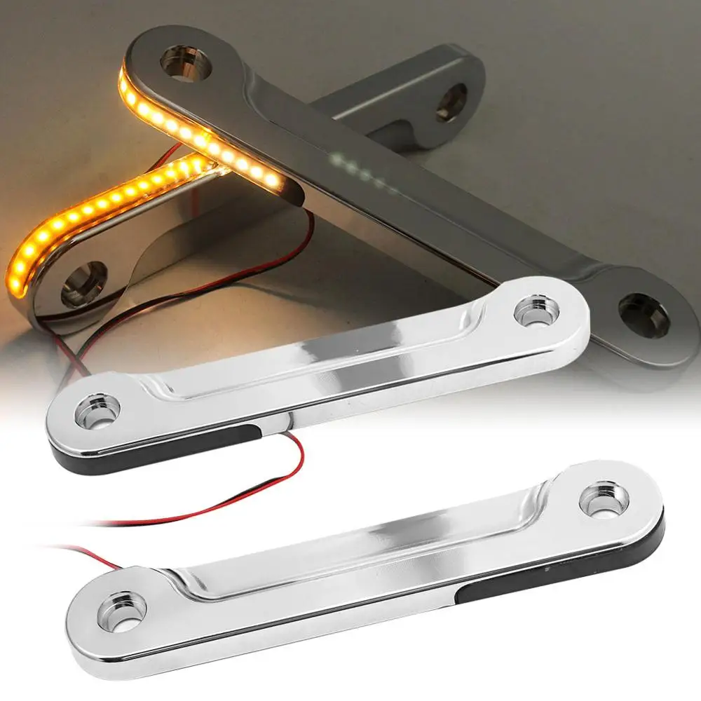 

Motorcycle Front Aluminum LED Flush Fork Turn Signal Light For Harley Touring Electra Glide Street Glide Road King 1998-2022
