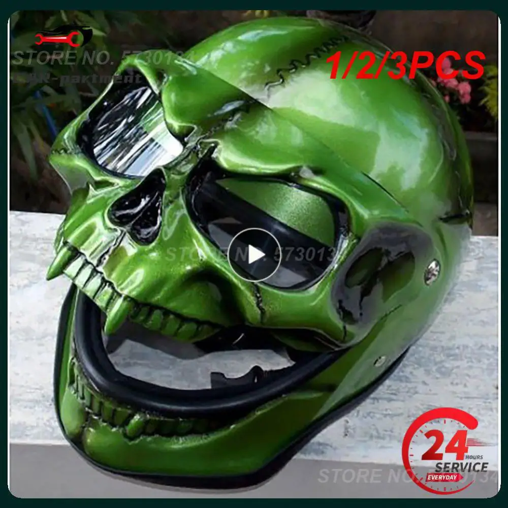 

1/2/3PCS Skull Skeleton Motorcycle Helmet cover Decoration Tidy mask Horror Cool Skull Mask Skeleton Halloween Gift Helmet Visor