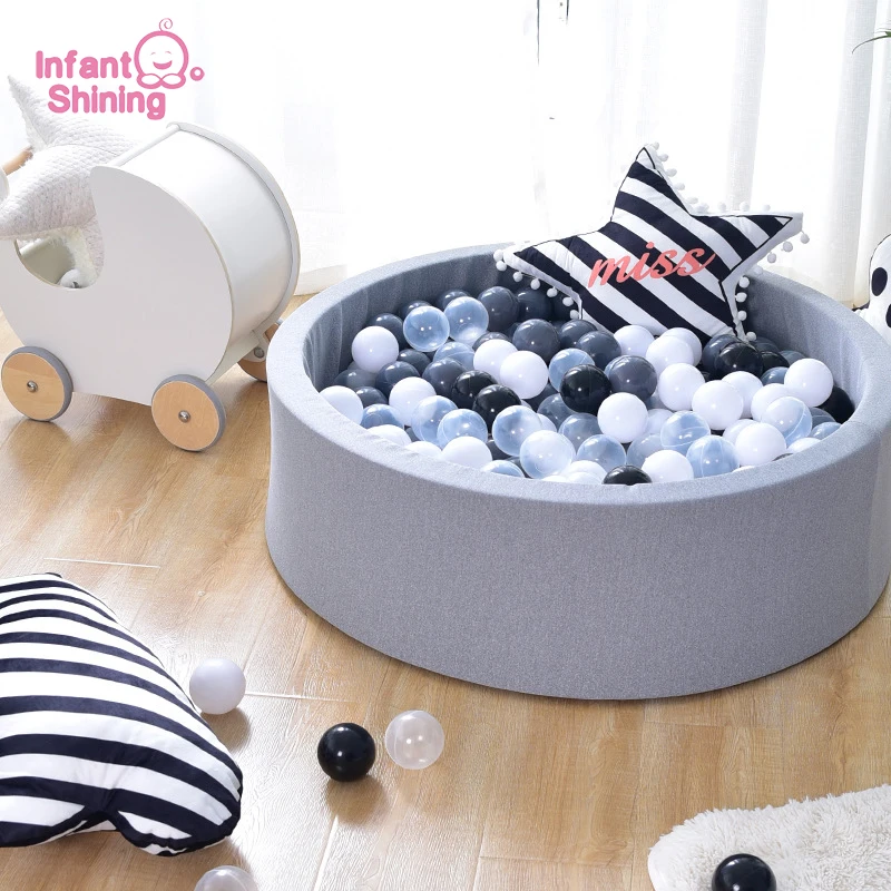 

Infant Shining Sponge Ocean Ball Pool 5CM Thickness Fence Diameter 80CM/31IN Suede Ball Pool Anti-skid Indoor Game Pool