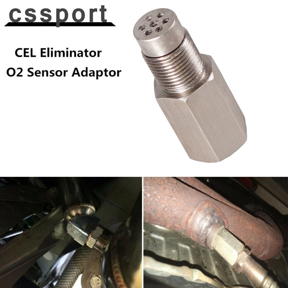 

1pcs Universal O2 Sensor Spacer Adapter M18X1.5 Check Engine Light CEL mini catalyst