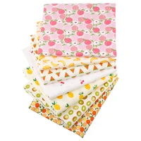 7 pcslotprinted twill cotton fabric patchwork cloth set diy sewing quilting material for baby child 40x50cm fruit series