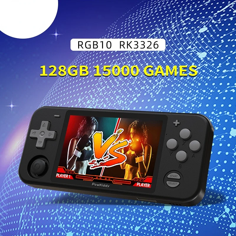

Kid Gift Game RGB10 3.5-Inch IPS Open Source Handheld Game Console Players RK3326 Version 128G 30000 Games Children's gifts