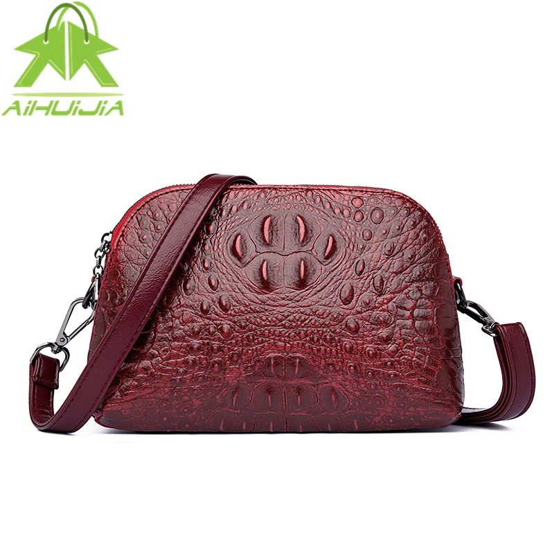 

Casual Small Womens Handbag and Purse 2022 New Designer Soft PU Leather Crossbody Bag Crocodile Pattern Ladies Shoulder Bags