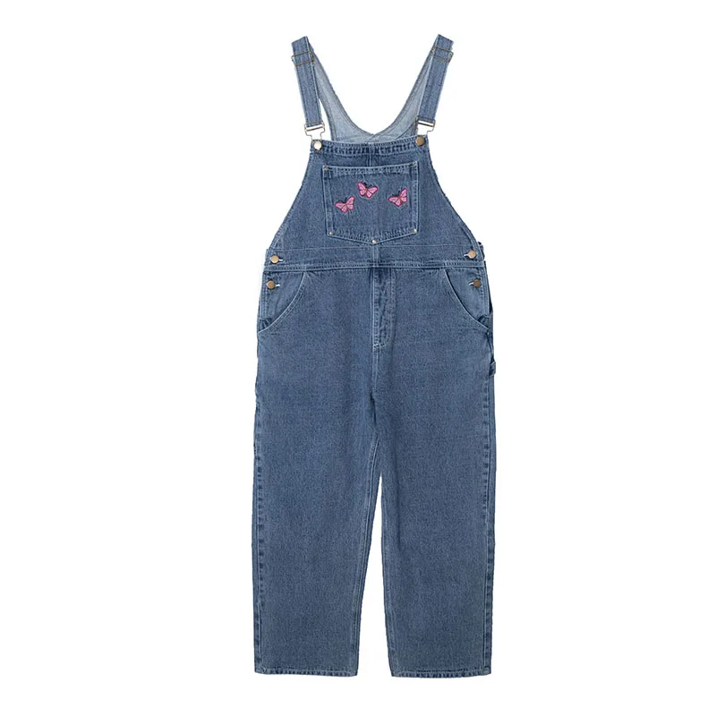 

Oversized Jeans Women Butterfly Embroidery Loose Straight Grunge Aesthetic Harajuku Overalls Outfits Long Denim Jeans