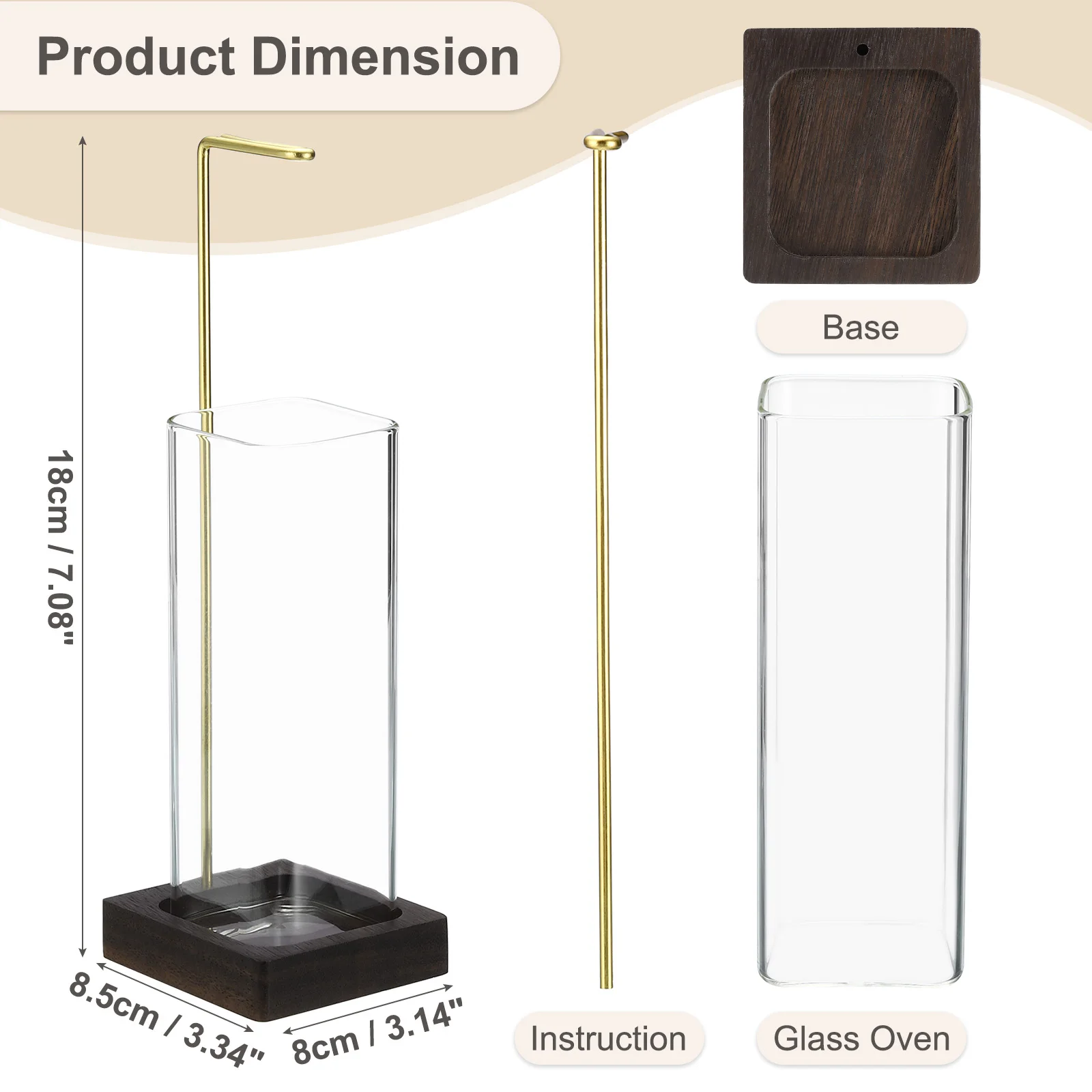

Держатель для благовоний UXCELL из дерева и металла