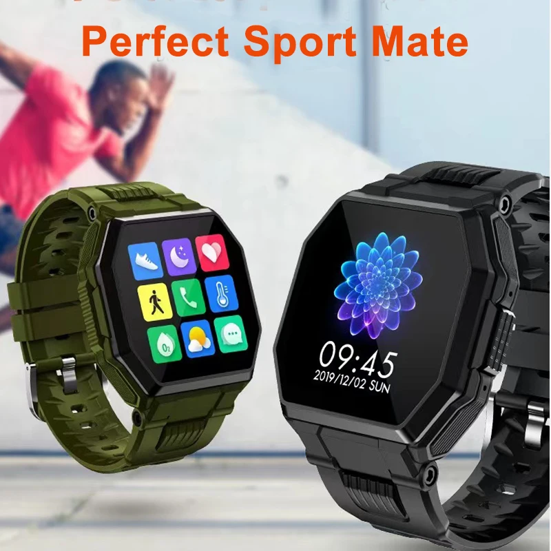 

Luxury Military Sport Men's Smart Watch S9 Men Full Screen Touch Blood Pressure Heart Rate Monitor Bluetooth Call Smartwatch