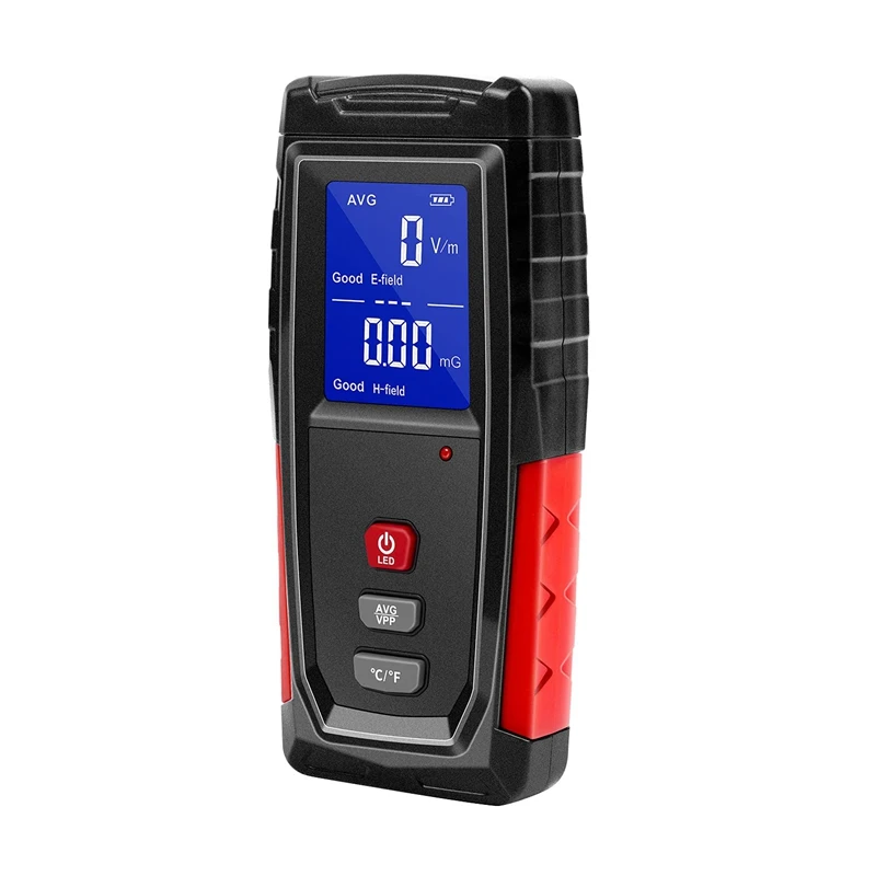 EMF Meter, Electromagnetic Radiation Detector, Rechargeable Digital EMF Tester, Hand-Held Electromagnetic Field Meter