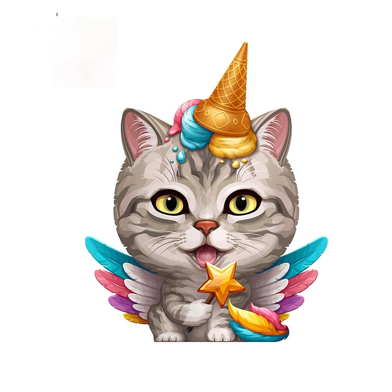

Fuzhen Boutique Decals Exterior Accessories Auto Car Stickers for Silver Tabby Cat Cute Car Styling Decals Decor Window Sticker