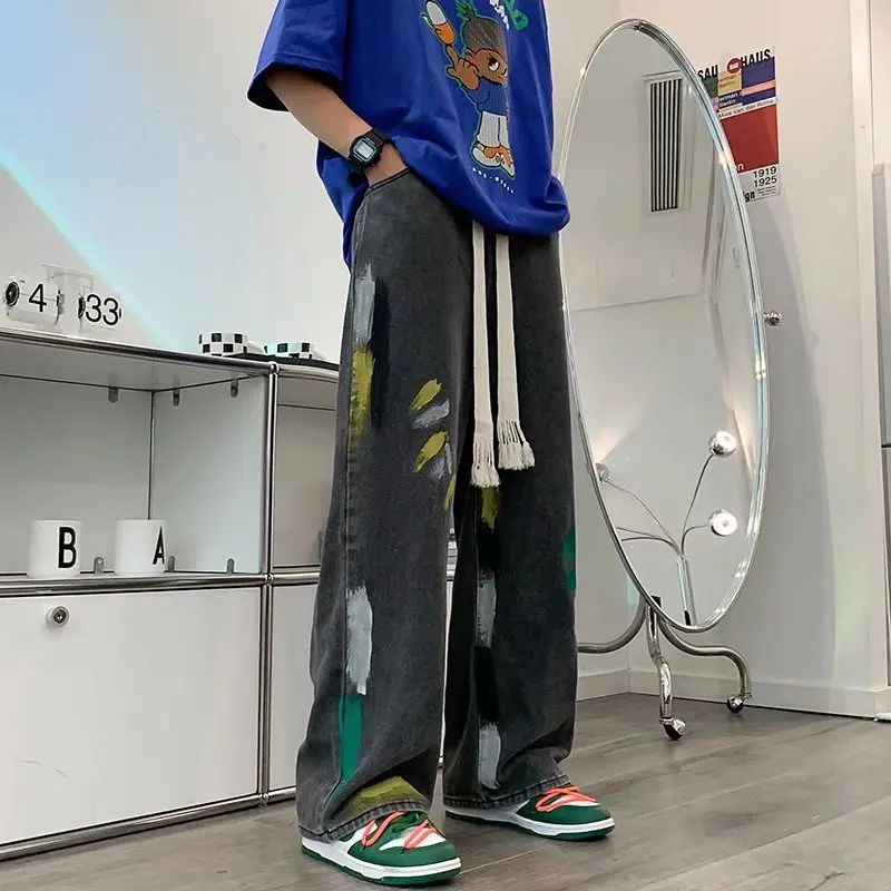 Чернильный дизайн мужские брюки в японском стиле шикарные Vibe Harajuku Yamamoto Ins Kpop Ulzzang