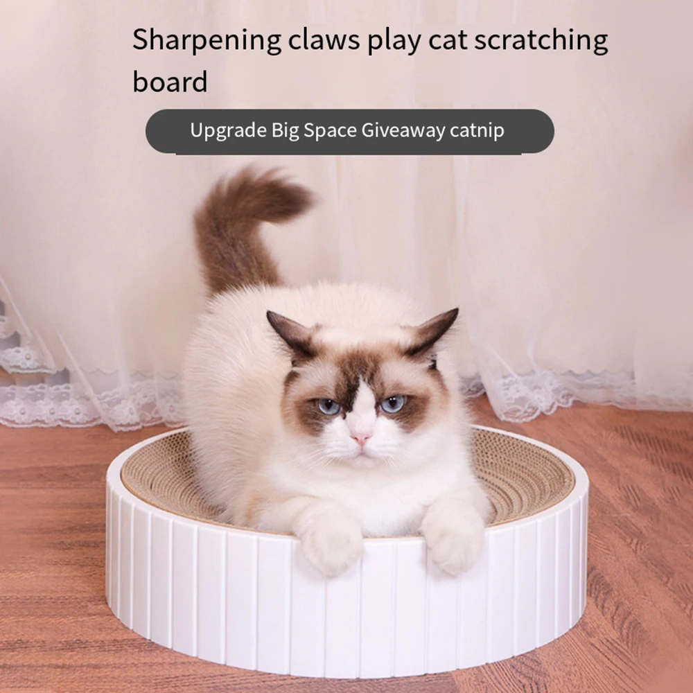 

Round Cat Scratching Board Claw Grinder Corrugated Paper Pet Supplies Wear-resistant Scratcher Can Replace Cat Supplies Toys