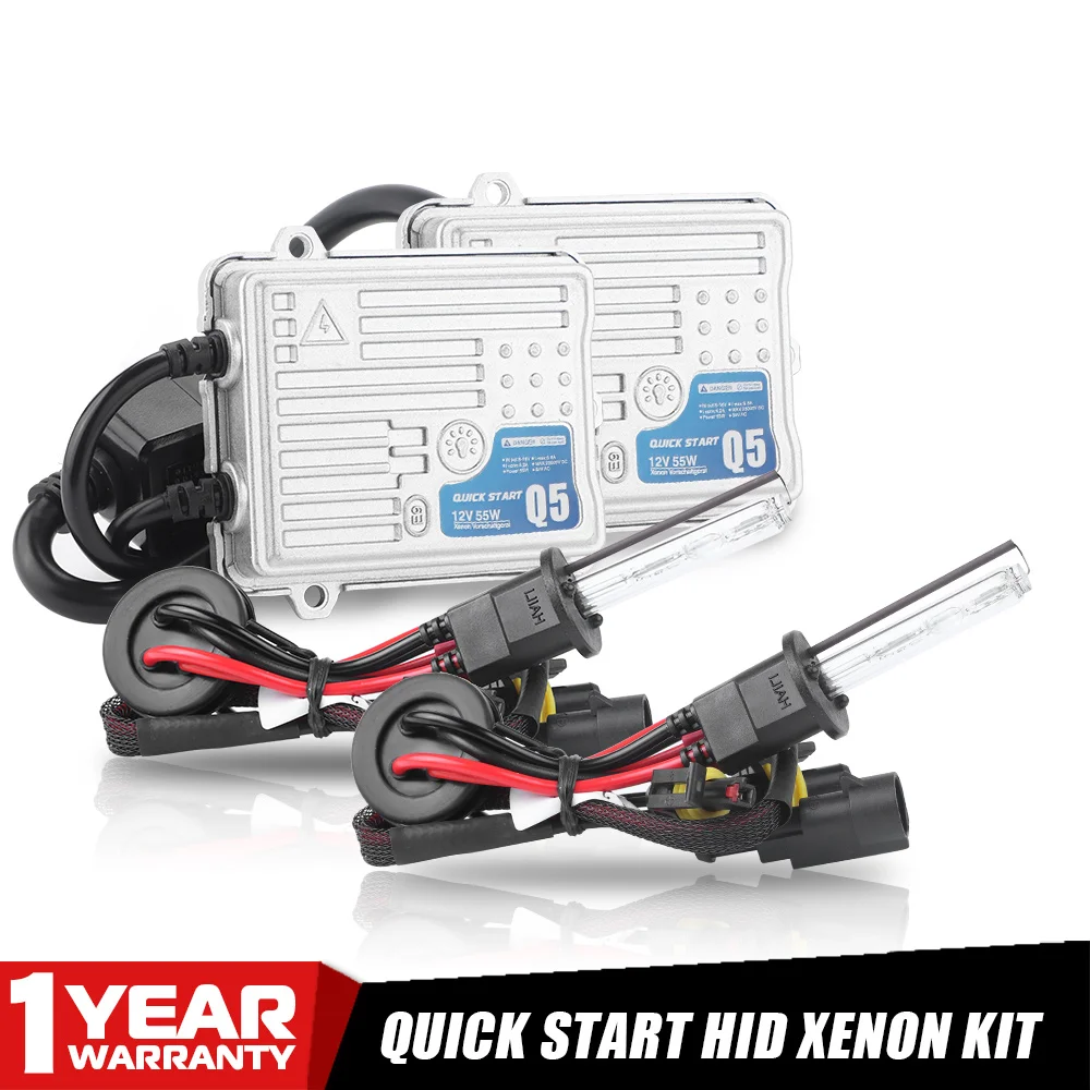 

55W AC Fast Start HID Xenon Ballast Kit H11 H9 H8 H7 H3 H1 9006 9005 12V Car Headlight bulb xenon hid kit 4300K 6000K 8000K