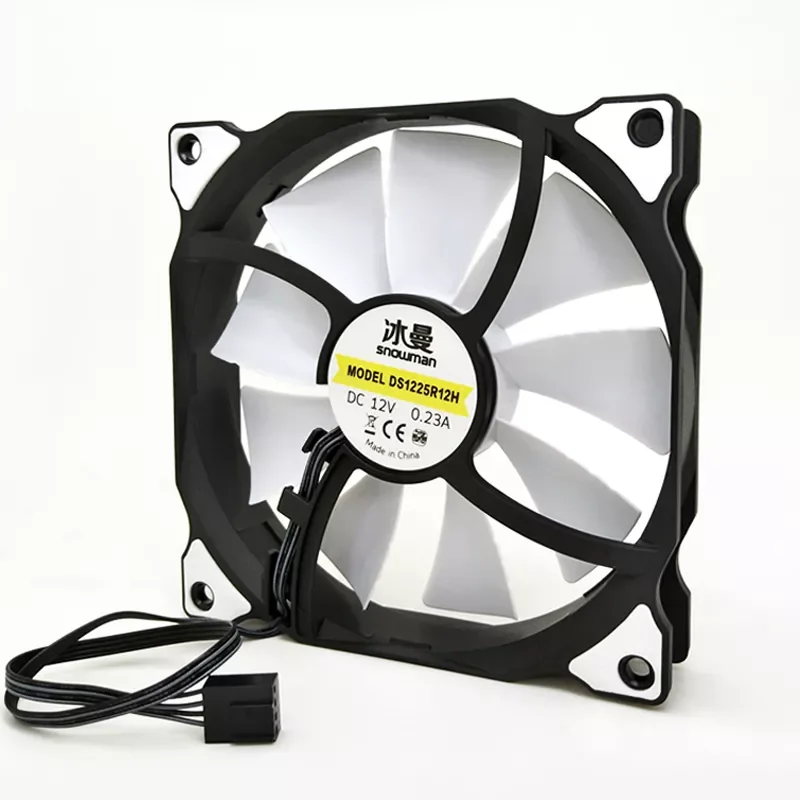 

SNOWMAN PWM 4 Pin 120mm Computer Case Fan Silent 12CM Fan CPU Cooling RGB Quiet PC Cooler Fan Case Fans 12V DC Adjust Fan Speed