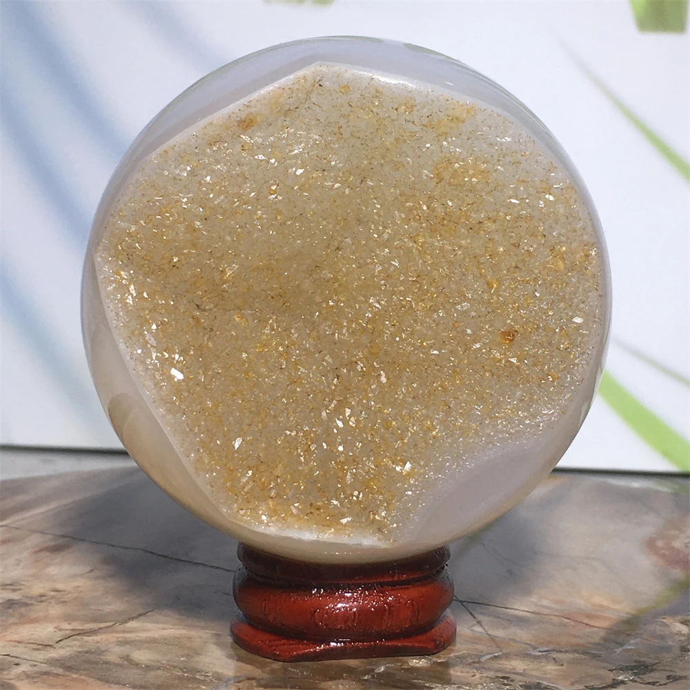 

Natural Agate Geode Crystal Quartz Voog Sphere Reiki Treatment Druzy Gemstone Ore Rock Stone Ball Home Decoration Craft Ornament
