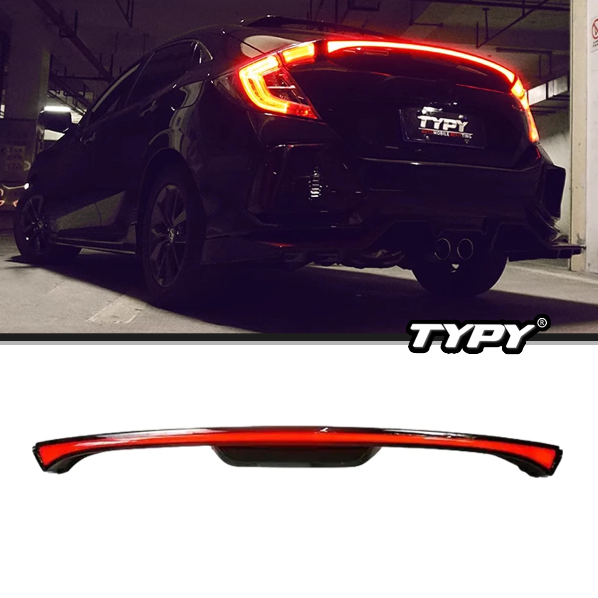 

Аксессуар для автомобильной фары заднего спойлера, задняя фара для Honda Civic Hatchback 10 поколения