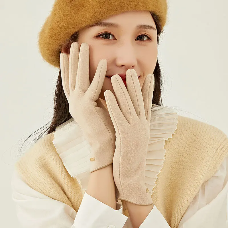 

Grace Fashion Lady Gloves Women Winter Vintage Touch Screen Driving Keep Warm Windproof Glove Mittens