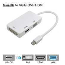 Mini DP To HDMI VGA DVI Laptop Thunderbolt Dock Displaylink For Macbook Thinkpad Microsoft Pro Samsung TV Project 3 in 1 1080P