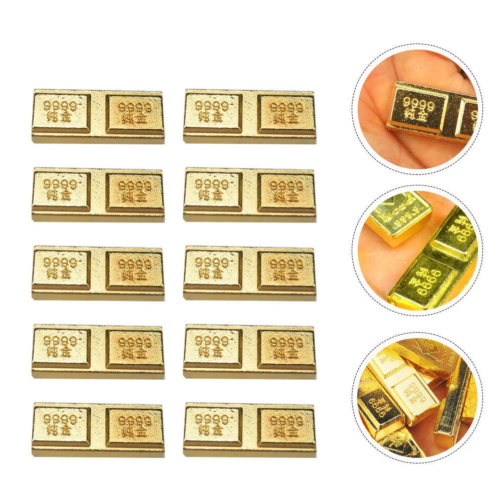 

Gold Bullion Brick Chinese Party Simulation Wealth Money Treasure Prop Good Bar Fake Toy Coin Decorations Decor Ornament Stopper