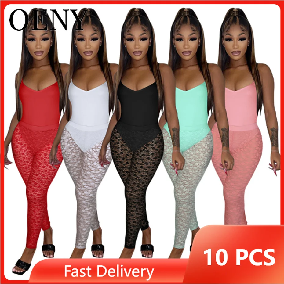 

Summer Women Perspective 2-piece Set One-piece Bathing Suit with Low Chest Sling Sexy Lace Pant Wholesale Items Bulk Lots O9329