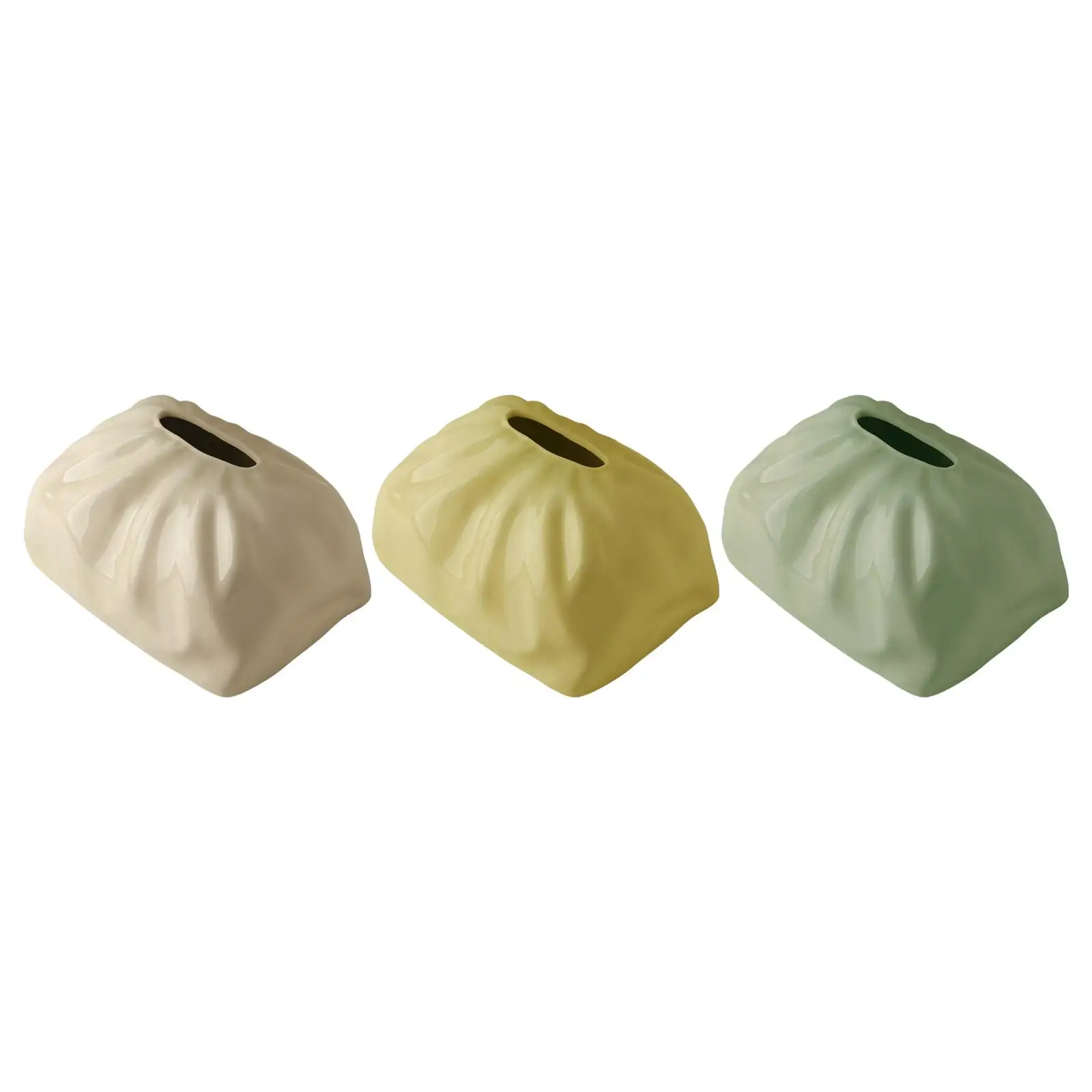 

Wrinkled Tissue Box Cover Holder Dining Room Storage Paper Box Centerpieces