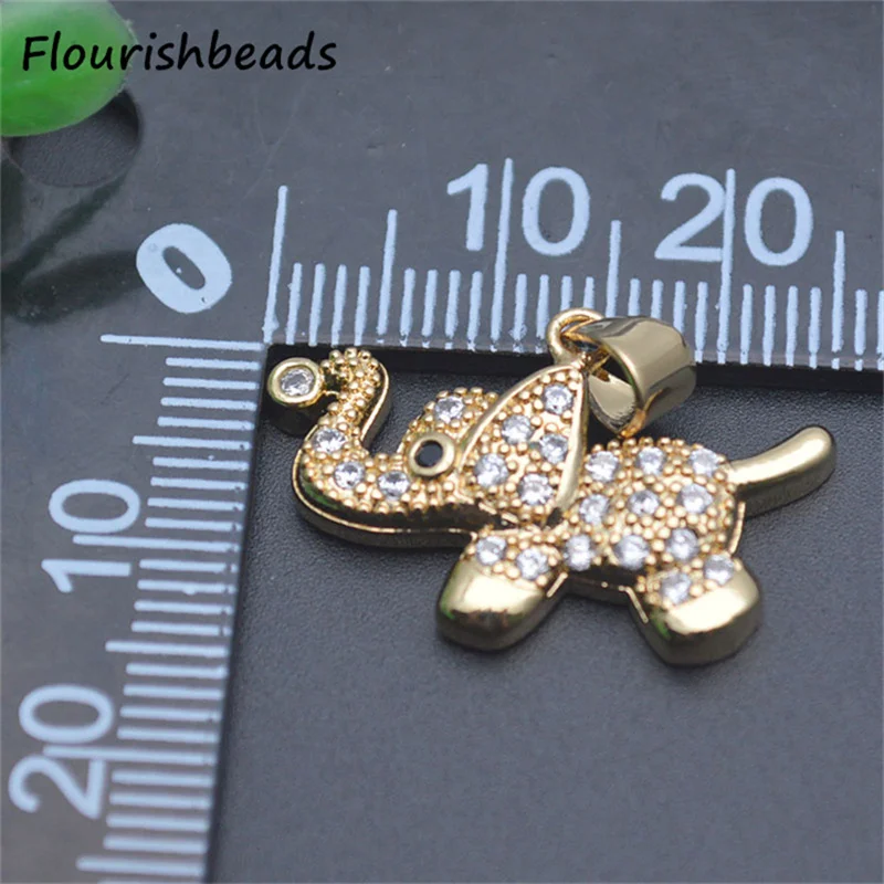 Nickel Free Anti Fading New Fashion Cute Elephant Charms Necklace Bracelet Pendant for DIY Jewelry Making Accessories 20pcs