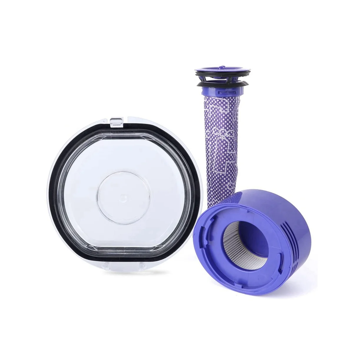 Dust Bin Lid with Sealing Ring for V7 V8 with Pre & Post HEPA Filter Set