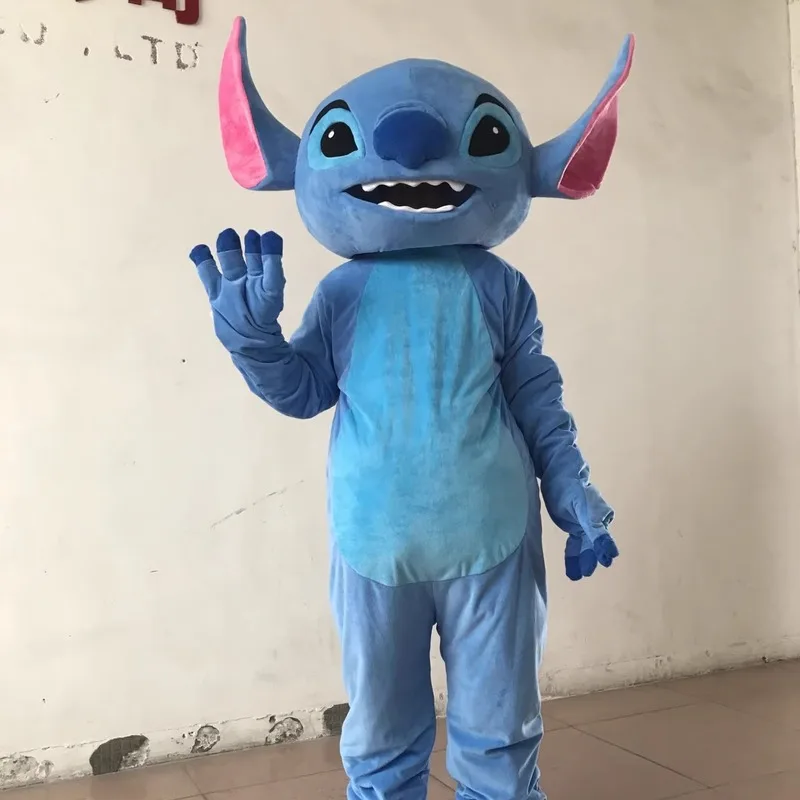 Фото Новый Diney Lilo & Stitch модное качество синий персонаж мультфильма костюм талисмана милое рекламное нарядное платье животное карнавал №3